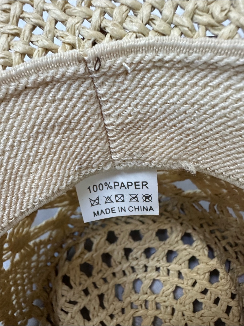 Woven Straw Western Cowboy Hat with Beaded Leather Band - Brown Ombre - Picture 10 of 12